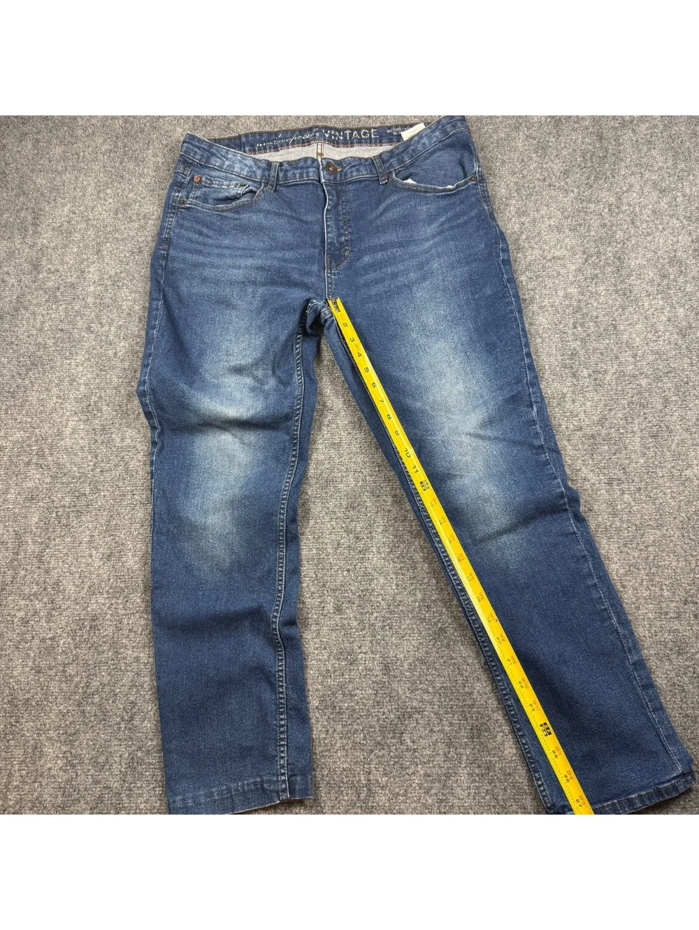 Weatherproof Vintage Slim Fit Men's Jeans 38x32 Blue Denim